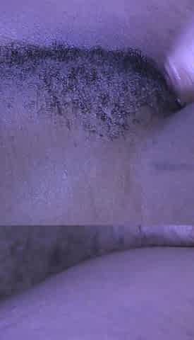 Big White Cock Cums on African Hairy Pussy