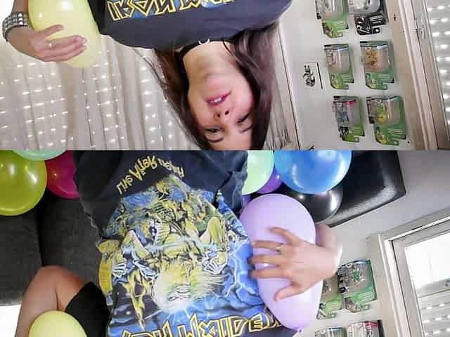 Metal Girl Pop All Balloons Before Party - Bunny Looner