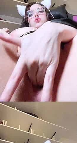 Awesome Teen With Big Boobs Dildo Masturbation