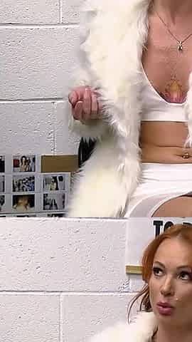 Delicious Redhead Shoplifter Riding a Cock for Her Freedom
