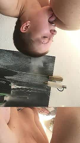 THAT BABE'S ASS DRILLING MY DISGUSTING DARK HOLE haha
