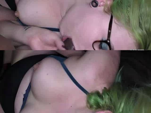 Amateur Curvy Girl Blowjob and Cum on Face and Big Boobs