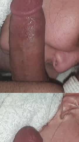Stepmom Giving Deepthroat Blowjob to Horney Stepson