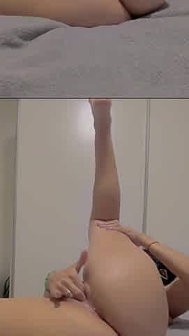 I Put My Fingers Inside My Pussy, Masturbating with a Little Oil