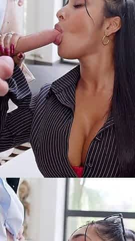 Real Estate Agent Fulfills Her Fantasy and Does an Interracial Gangbang with Her Clients - Yasmina Khan