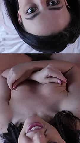 Hot Whitney Wright blows cum bubbles after ass licking hand job