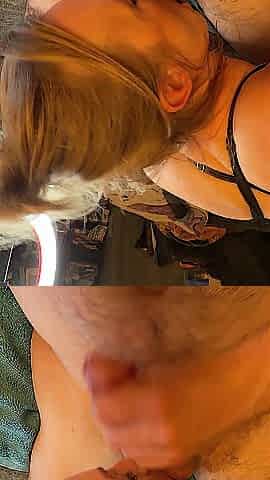 Ball sucking, penis sucking bow over sex servant wife!