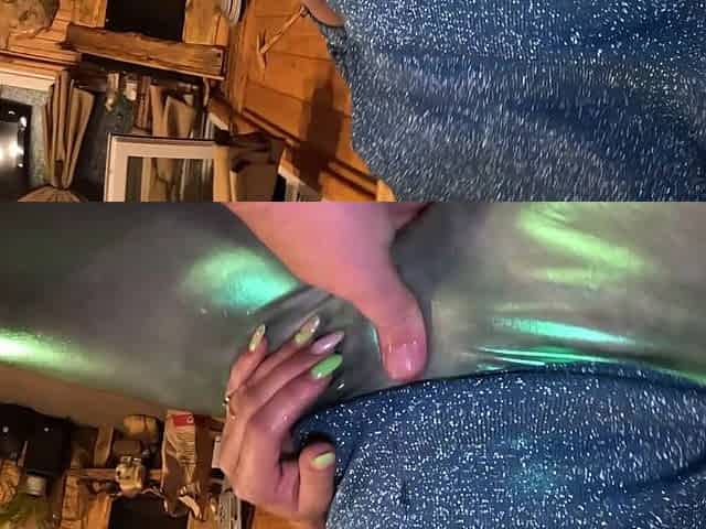 Deep Blow-job and Cum Play on My Shiny Cameltoe 285