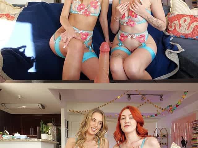 JOI with Two Sluts Guiding You to Get a Big Cumshot