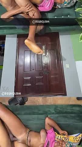 Nigerian porn : Bettyskaly taking the shlong In spooning position