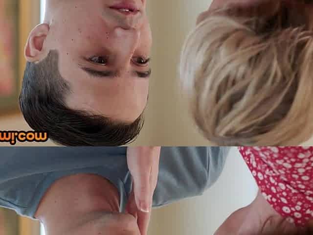 Nympho mommy enjoys riding big white cock while nailing