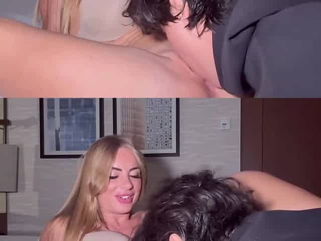 Blonde French slut loves getting pounded from behind