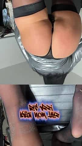 Stockings & Thong Office Chair Twerk Tease by an American MILF