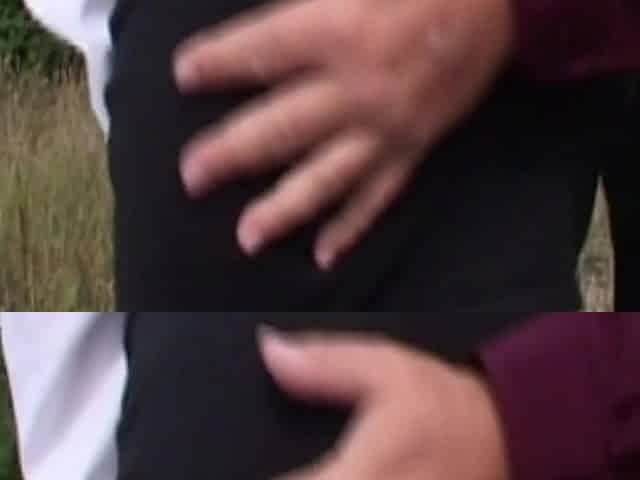 MILF Krisztina Ventura hot outdoor sex