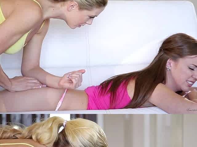 Lesbian massage with Maddy Oreilly and Cherie Deville
