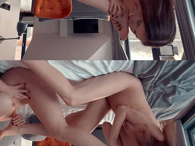 Lesbian foot fetish trio
