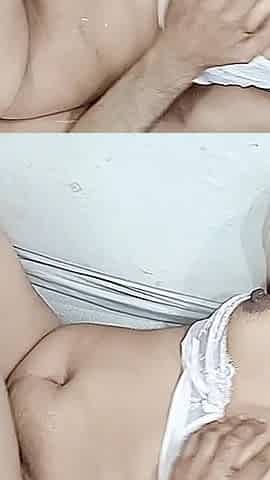 Holding Big Boobs of My Indian Desi Girlfriend I Fucked He Tightr Pussy From Back Side