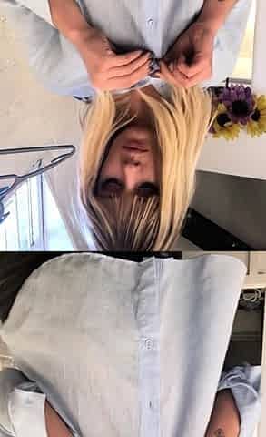 Sexy blonde chick solo masturbation