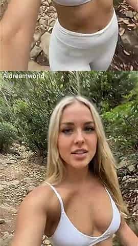 AI blodne woman banged in the forest