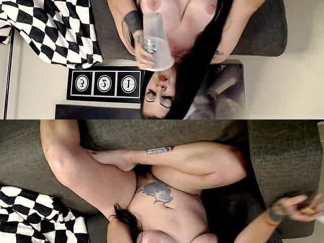 Sexy Nude MILF Having a Smoke