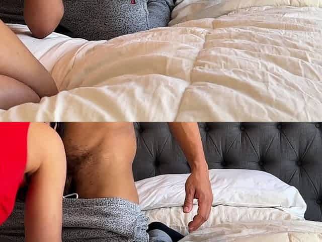SEXTAPES Apryl Rein's toe sucking cumshot - Angle 2