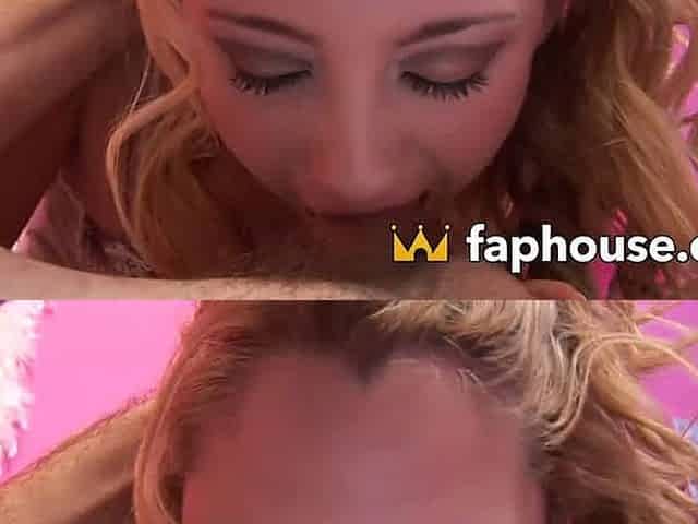 Two honeys with thick boobies gobble and blow on spunk in an orgy