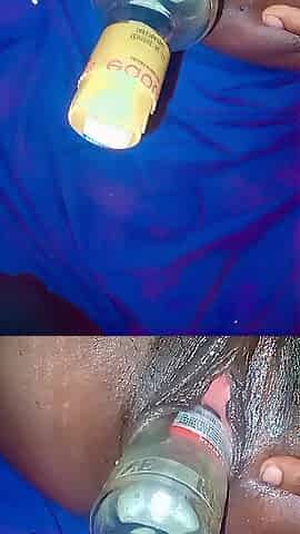 Giant bottle destroys my teen vagina