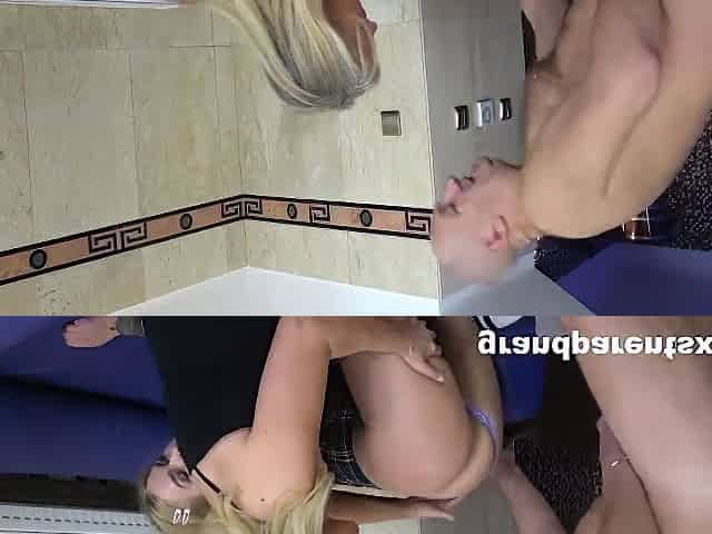 Curvy Blonde Teen 18+ Fucks Older Couple