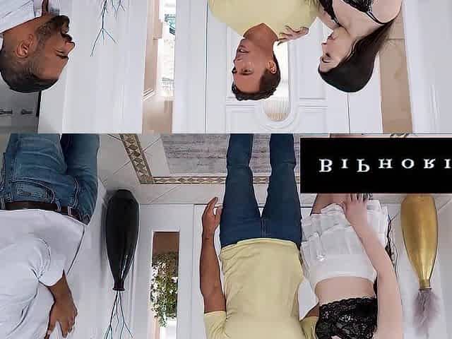 BIPHORIA - Old Male Ally Brings Hawt Girlfriend - Ends in Double Large-Knob Action