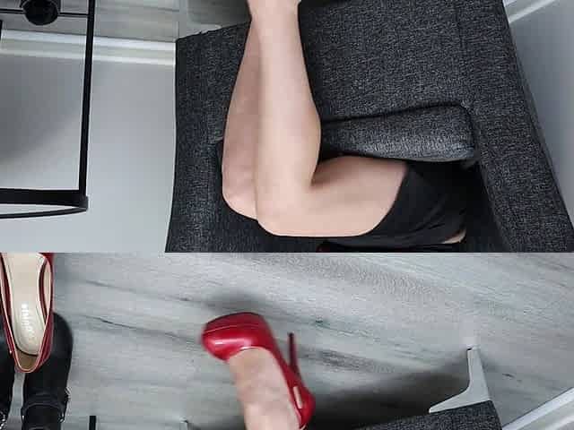 Showing off My Gorgeous Red Stilettos