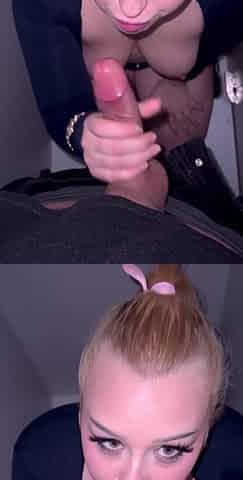 Acidental Cumsshhot From Oral sex In Closet