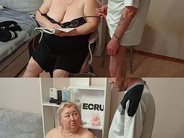 I Jerk off My Cock, Fuck My Stepmom in Her Mouth and Cum on Her Huge Tits