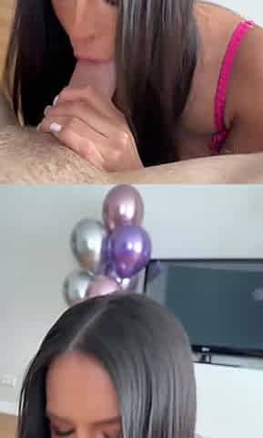 Autumn Falls Gives Birthday Blowjob