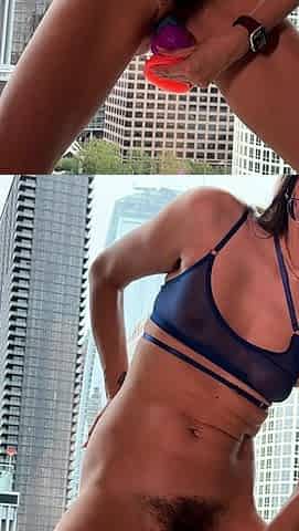 Busty brunette solo masturbation