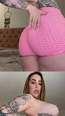 Paige is a massive and that babe's teasing u with her large huge booty then places u in booty crack