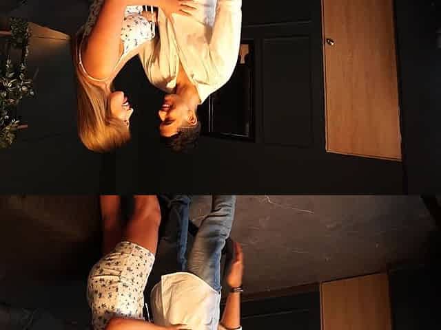 Behind the Scenes! Sexy Busty Blonde Gets Fucked by Stepson Vergon