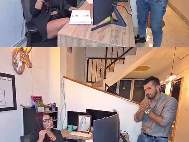 The slutty, large-assed boss screws the recent employee - FRED NUNEX