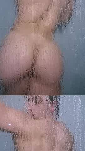 Amateur shower and masturbation