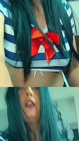 Anal Creampie in Sailor Outfit!