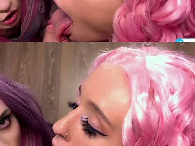 Blonde vs brunette hardcore threesome