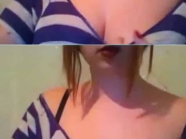 German Redhead with Big Tits on Public Cam