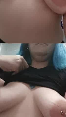 Hairy pussy, big boobs peeing in a public toilet