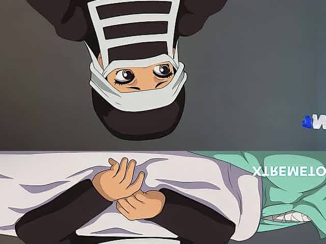 Tanjiro wakes up from a coma to screw his nurse who surprises him with her large boobs and a delightful b