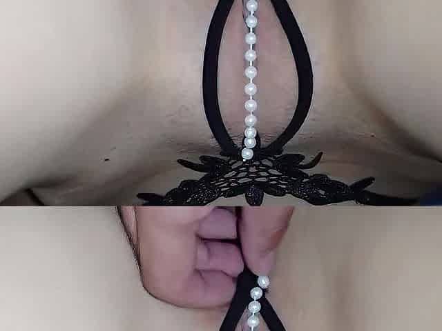 Tiny Snatch Hot Pants with String Gets Banged