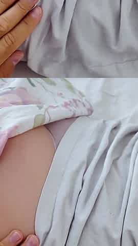 A Beautiful Floral Pillow and a Wonderful Wife with Large Breasts