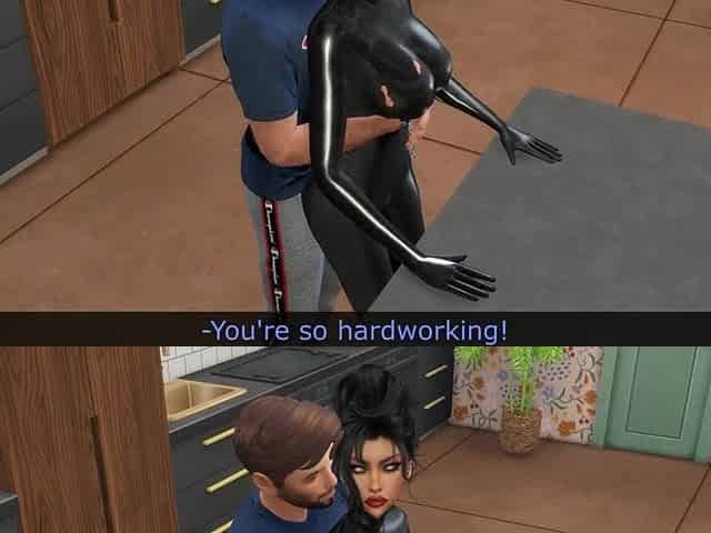 Lascivious spouse screws maid when his wife is not at home, hentai
