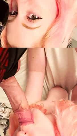Dark haired amateur blowjob and handjob in fake taxi