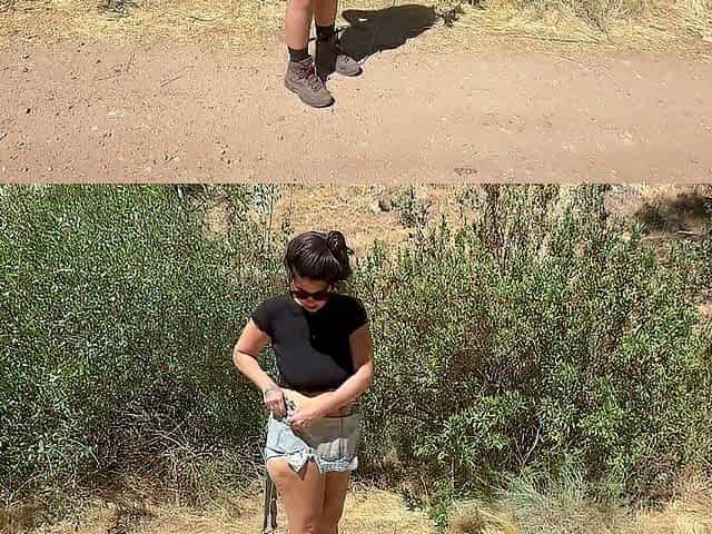 Pissy mom outdoor hiking