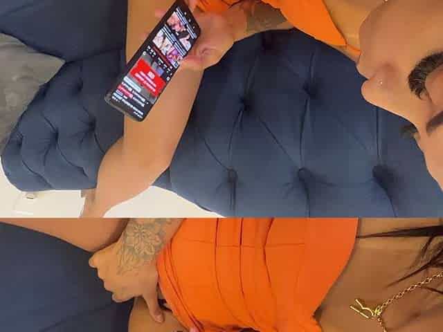 Caught Watching Porn, She Gave Her Pussy to Her Cuckolded Boyfriend's Friends