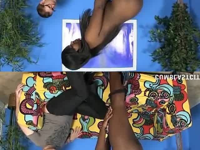 Teen Black Gets Cum Splattered